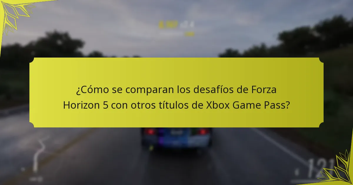 ¿Cuáles son los niveles de recompensa para los desafíos de Forza Horizon 5 en Xbox Game Pass?