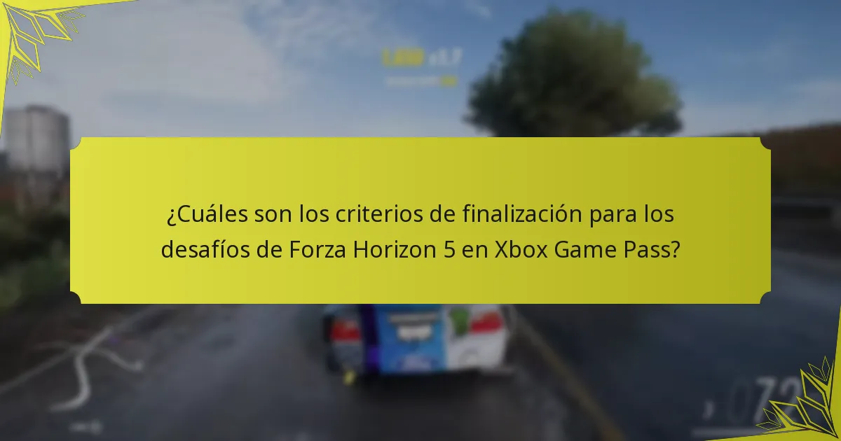 ¿Cuáles son los límites de tiempo para los desafíos de Forza Horizon 5 en Xbox Game Pass?