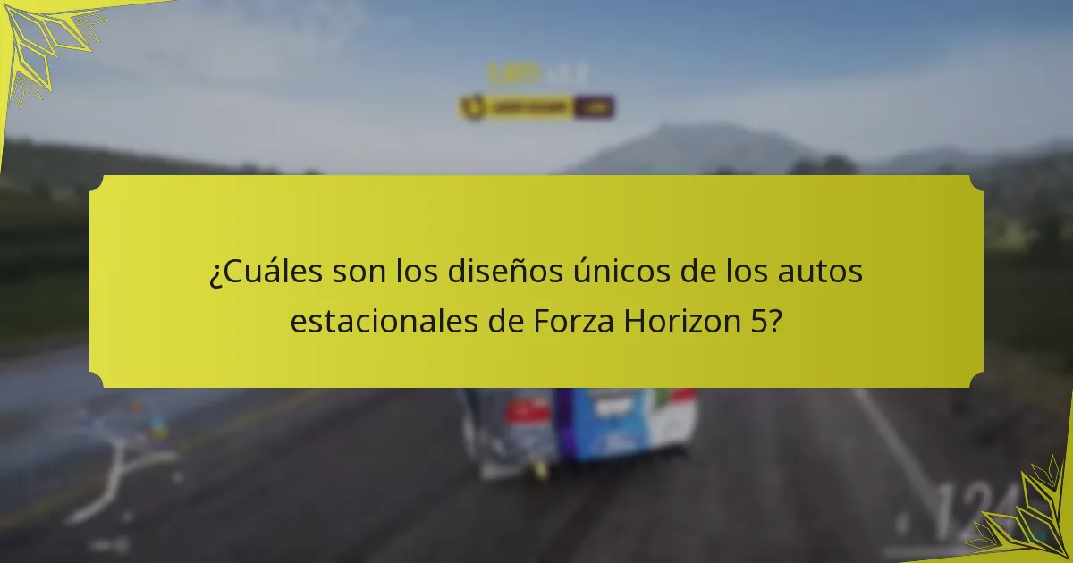 ¿Cuándo están disponibles los autos estacionales en los eventos de Forza Horizon 5?