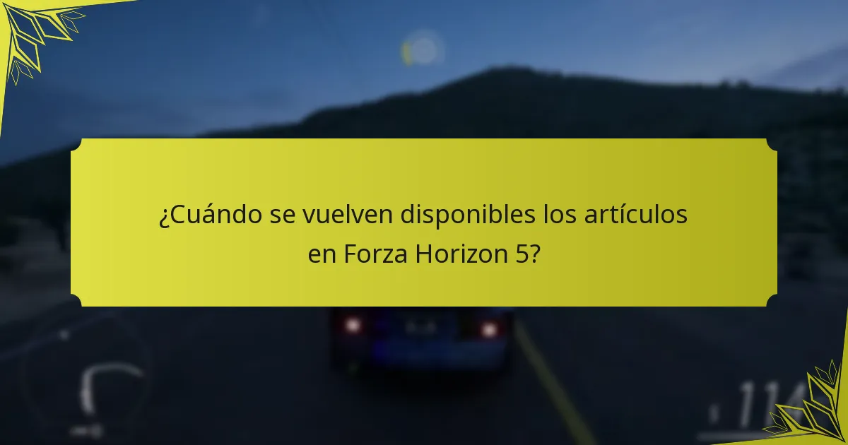 ¿Qué tan raros son los artículos en Forza Horizon 5?