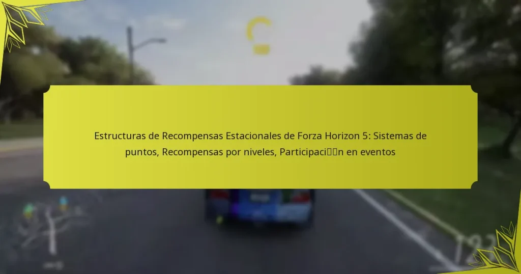 Estructuras de Recompensas Estacionales de Forza Horizon 5: Sistemas de puntos, Recompensas por niveles, Participación en eventos