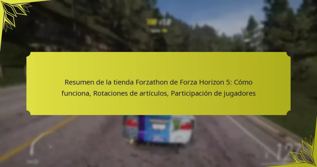 Resumen de la tienda Forzathon de Forza Horizon 5: Cómo funciona, Rotaciones de artículos, Participación de jugadores