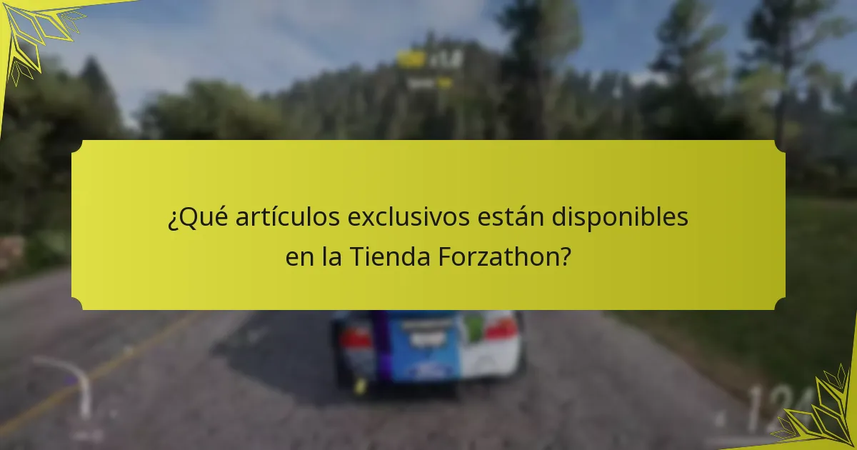 ¿Cuáles son los criterios de compra para los artículos en la Tienda Forzathon?