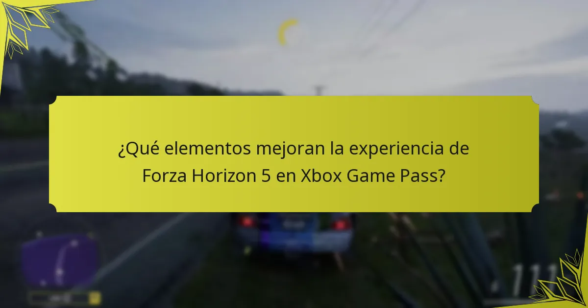 ¿Qué mecánicas de juego definen Forza Horizon 5 en Xbox Game Pass?